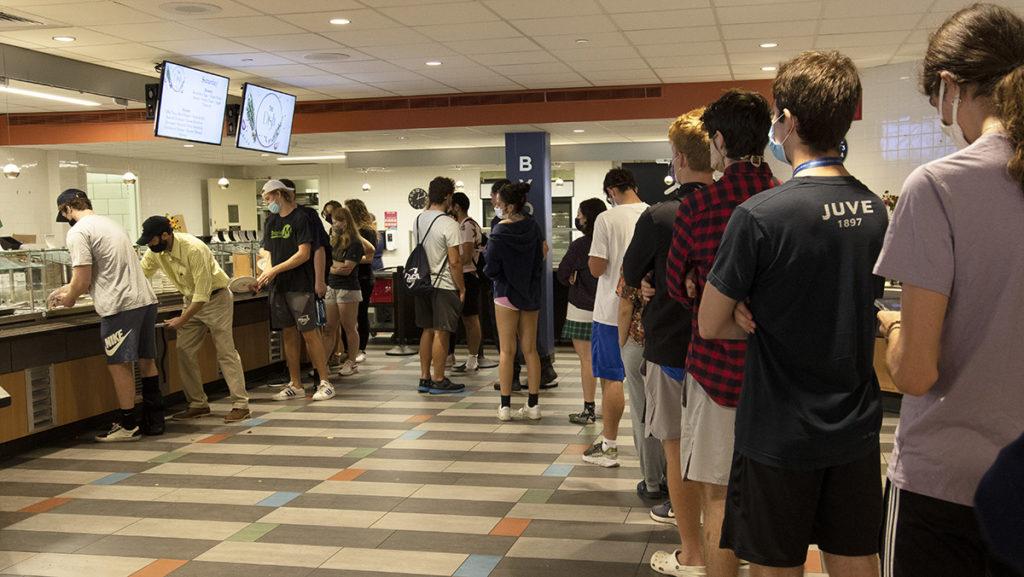 Both the Terrace Dining Hall and the Campus Center Dining Hall (CCDH) are experiencing backups this semester as students return to campus for an in-person semester. The college is also experiencing understaffing issues, which is adding to the pressures on campus dining halls. 