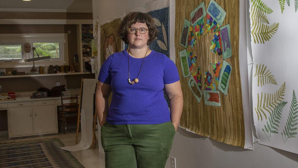 Mara Baldwin, director of the Handwerker Gallery, spent a week in August creating art at the Elizabeth Murray Artist Residency.