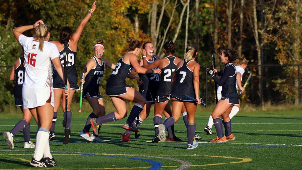 The Ithaca College field hockey team is one of the six squads representing the Bombers in the Liberty League postseason. The team clinched the No. 1 seed in the tournament after its win Oct. 22.
