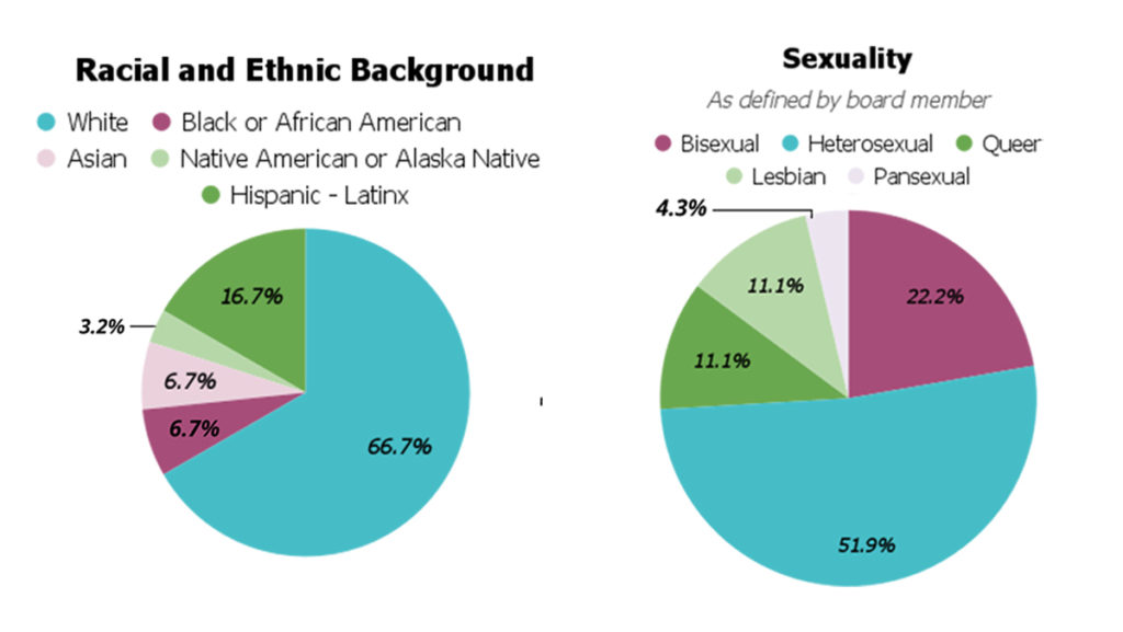 The findings of The Ithacan Diversity Report shows that 33.4% of The Ithacans board is represented by persons of color (BIPOC) and 51.9% of the board identify as heterosexual. 