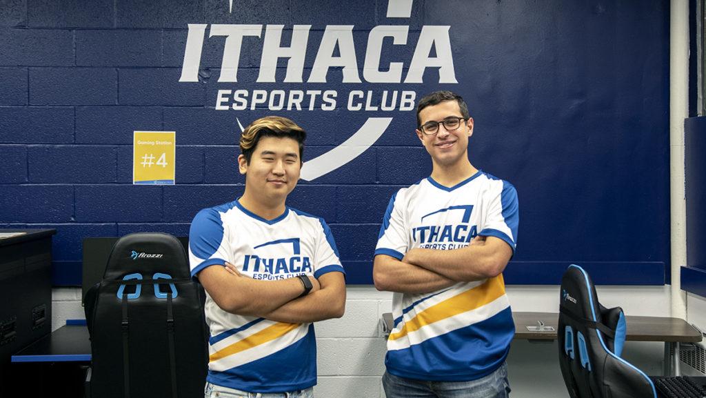 From left, seniors Tenzin Namgyel and Manny Sanchez will look to help the Ithaca College Esports team earn a trip to the national tournament next semester.