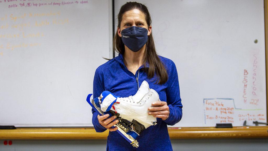 Deborah King, Ithaca College professor in the Department of Exercise Science and Athletic, training talks about the physics of ice skating with Jonathan Van Ness. 