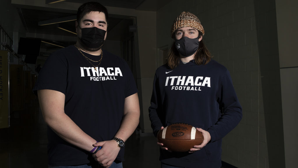 From+left%2C+senior+Jake+Villanueva+and+junior+Nick+Bahamonde+became+the+first+pair+of+Ithaca+College+teammates+to+be+named+AFCA+All-Americans+in+the+same+season.