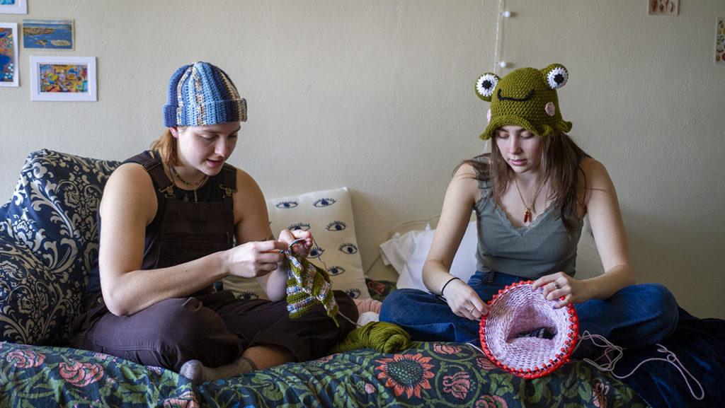 Ithaca College sophomore Kayla Markwardt starts a hobby crocheting hats and turns into a successful business.