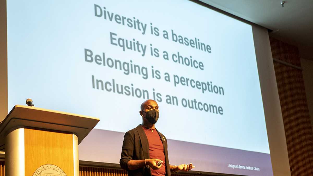 Guest speaker gives presentation on equity in education