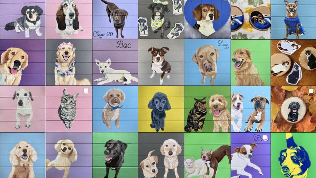 Junior Kristen Hamberg used her painting skills to start a business catering to many pet lovers. She learned how to market her business through her college courses. 