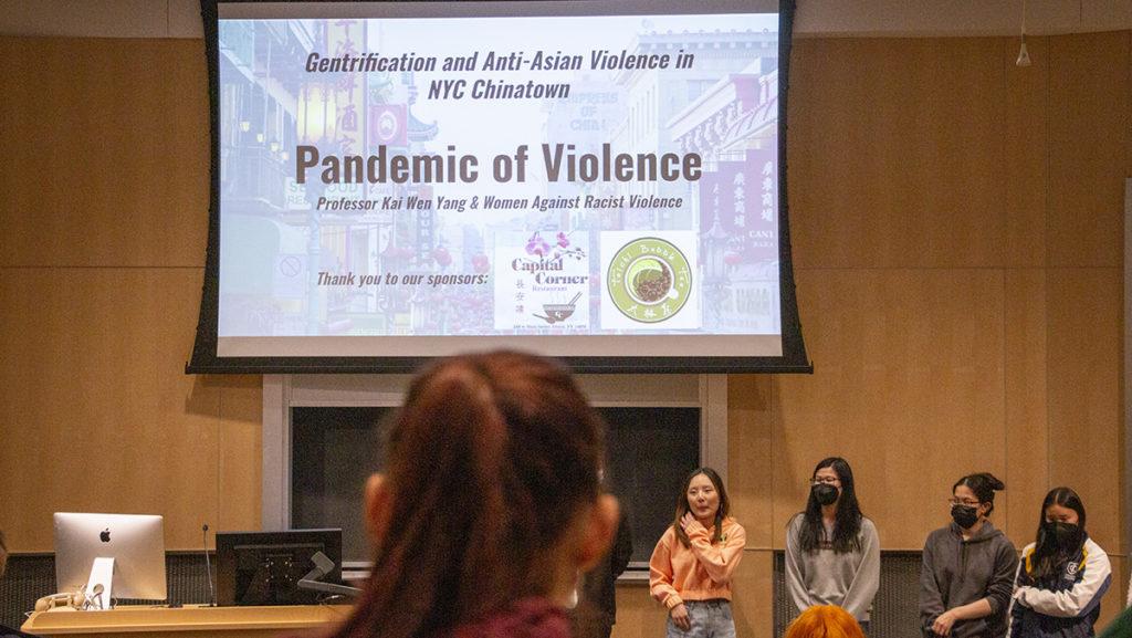 On+April+12%2C+members+of+the+Ithaca+College+community+gathered+to+discuss+labor+issues+in+Chinatown+%E2%80%94+as+well+as+the+ongoing+gentrification+and+violence+against+Asian+American+communities+%E2%80%94+at+the+Pandemic+of+Violence+event.