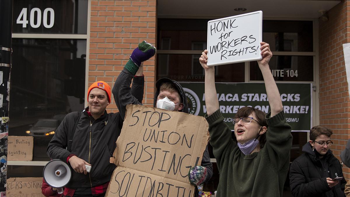 Cornell’s Starbucks workers strike after grease trap failure