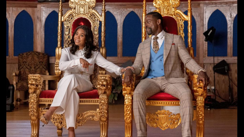 From left, Regina Hall and Sterling K. Brown portray a televangelist and his first lady as they try to rebuild their church following a scandal.