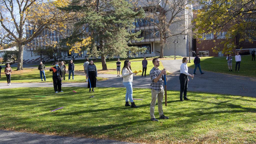 The 20-person Ithaca College Percussion Ensemble performed John Luther Adams Inuksuit on Oct. 22, a piece inspired by the melting polar ice caps and rising water levels.