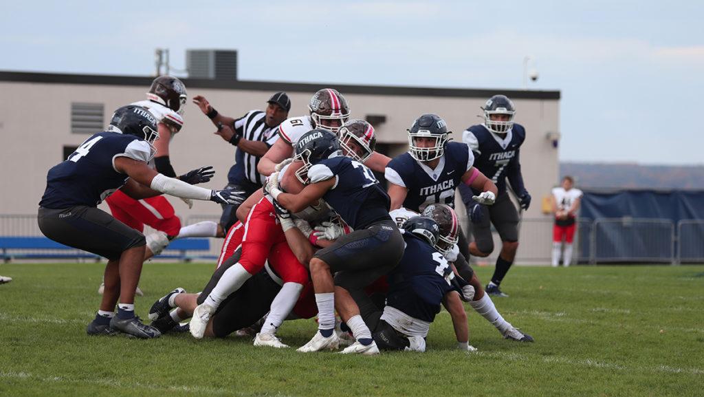 Ithaca Bombers blow out the St. Lawrence Saints 40-0 Oct. 15 at Butterfield Stadium.
