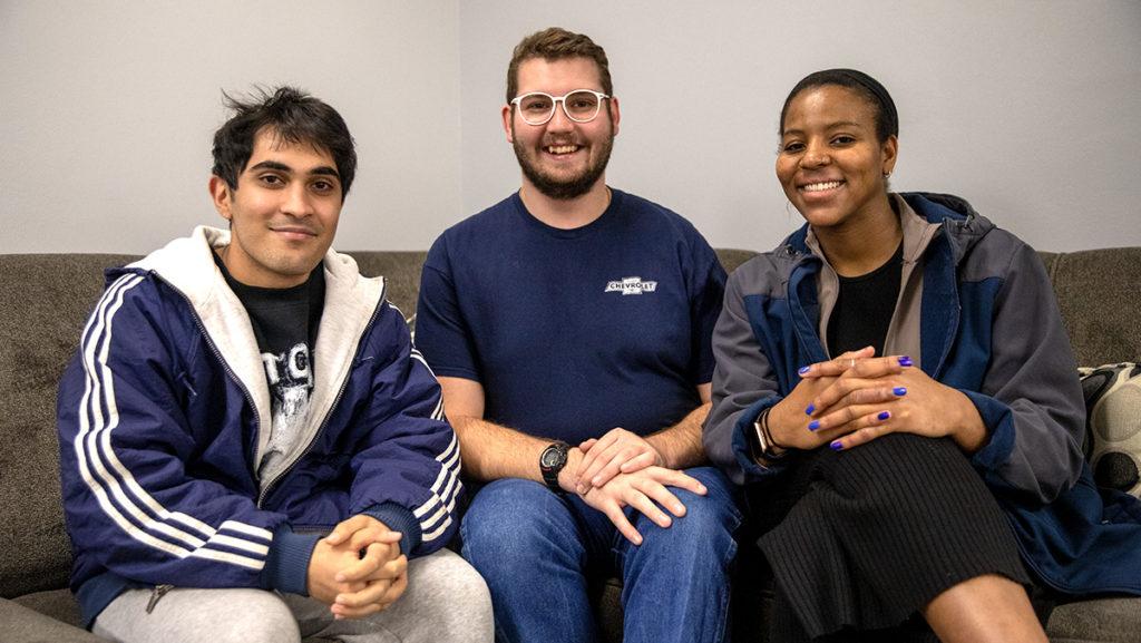 From left, members of the IC Democrats executive board junior President Farid Ahmad, and seniors Treasurer Connor Watson and Secretary Kalena Yearwood said they hope to make IC Democrats presence more consistent on campus. 