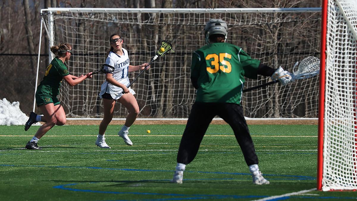 Women’s lacrosse flies past Golden Eagles in season opener