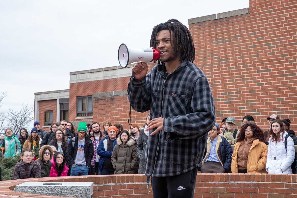 Sophomore Alex Burns shares two instances in which students have felt targeted because of their race while attending Ithaca College. Ariana Gonzalez Villaruel/The Ithacan