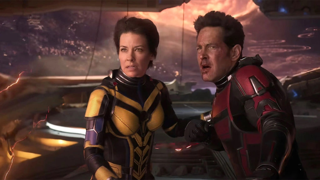 From left, Hope van Dyne (Evangeline Lilly) and Scott Lang (Paul Rudd) must escape the Quantum Realm.