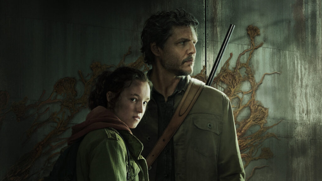 From left, Ellie (Bella Ramsey) and Joel (Pedro Pascal) find themselves fighting for their survival after a deadly fungal outbreak.