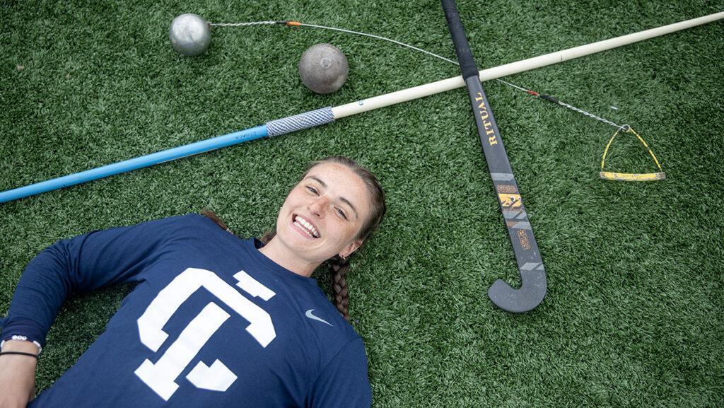 Senior Arla Davis, former sports editor for The Ithacan, was a member of the Ithaca College field hockey team for all four years of college. Following the end of the 2022 season, Davis joined the women’s track and field team as a thrower, a sport she had not competed in since she was a sophomore in high school.