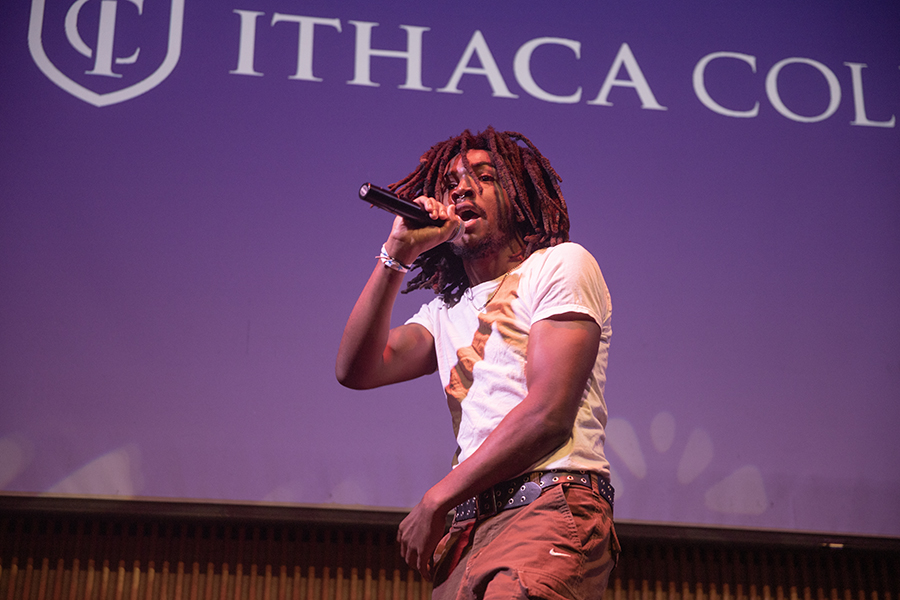 Junior Alex Burns, musical artist aka Burnzyy, performed at the BIPOC Unity Mixer on Aug. 19 along with other students during the karaoke portion of the event. 