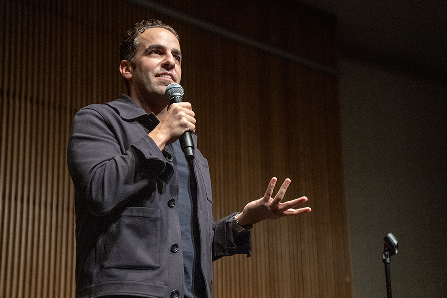 Dan Ahdoot, an Iranian-Jewish comic, writer and actor who was previously on shows such as Kickin It, performed stand-up in Emerson Suites on Oct. 17.