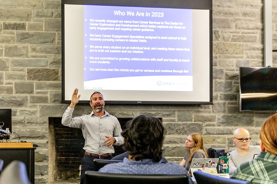 Dave Curry, director of the Center for Career Exploration and Development, was a guest speaker at the Oct. 2 Student Governance Council meeting and said his goal was to make the council aware of the center’s offerings.