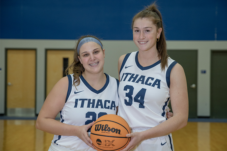 From left, senior guard Hannah Polce and junior Annabella Yorio will look to avenge the teams Liberty League championship loss last season with new faces coming in to help aid in that mission.