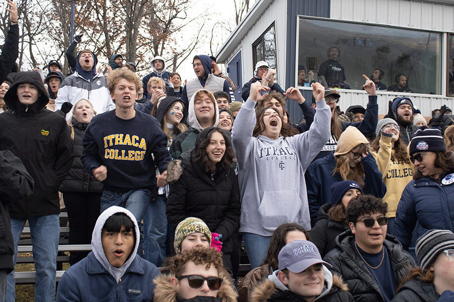 The crowd erupts into applause at the 64th annual Cortaca Jug in Butterfield Stadium on Nov. 11. 