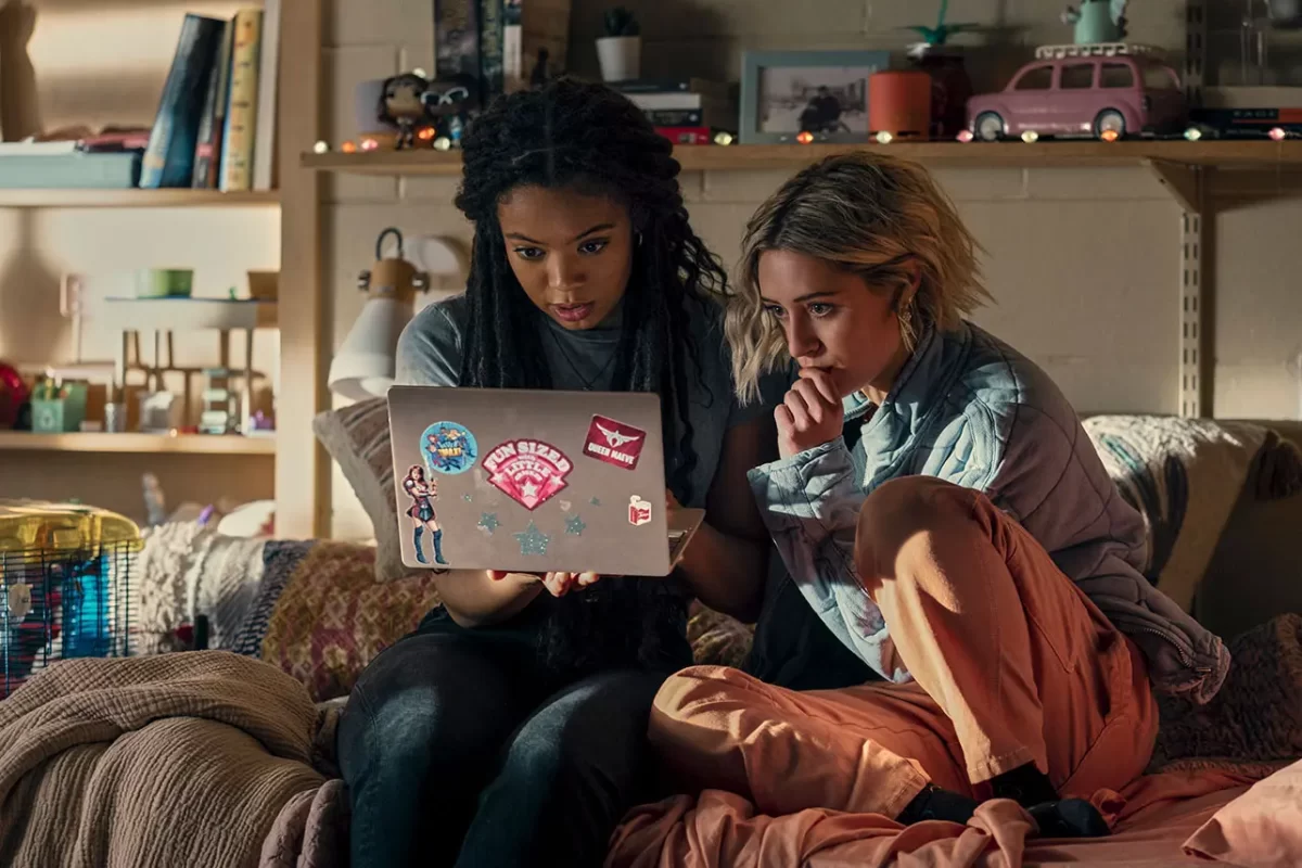 From left to right: Marie Moreau played by Jaz Sinclair and Emma Meyer played by Lizzie Broadway.
