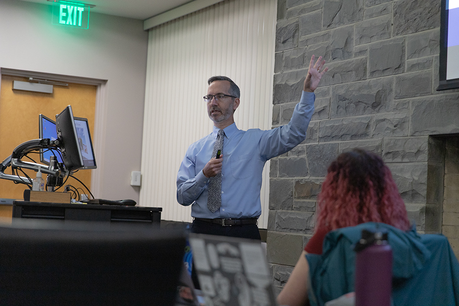 Tim Downs, chief financial officer and vice president for Finance and Administration, met with SGC to discuss upgrades to the Ithaca College campus, specifically the Terraces Dining Hall and Terrace roadway. 