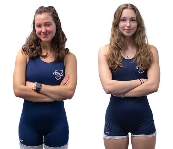 From left, senior Emma Anderson and sophomore Samantha Gallagher will look to perform this season, as head coach Becky Robinson has her eyes set on the NCAA Division III Championship. 