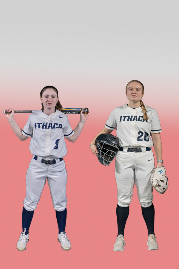 From left, senior outfielder Hudson Hassler and sophomore catcher Haley Petrucci will look to get back in the Liberty League championship with a squad that only rosters three seniors. 