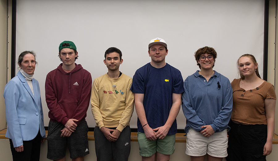 Professor Ellen Staurowksky and her student write about the importance of the NCAA continuing to support the inclusion of transgender athletes. 
From left: Ellen Staurowsky, Gavin Hyland, Luisangel Del Toro, Nathan Cooperman, Lily Seyfert and Abigail Jones. 