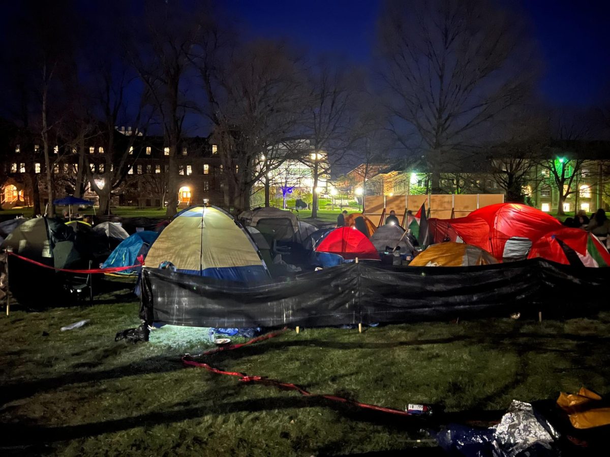 The “Liberated Zone” encampment was created at Cornell University on Thursday April 25. The encampment was created by the Pro-Palestine group Coalition for Mutual Liberation and it is intended to stay in place until Cornell agrees to their eight demands.