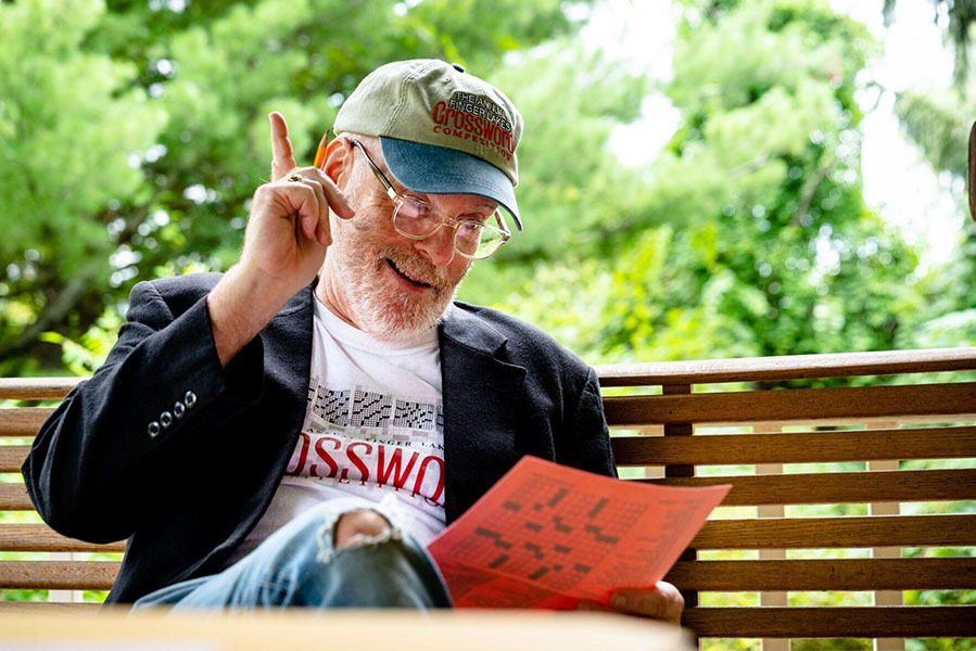 Gary Weissbrot, event chair and one of the founders of the Finger Lakes Crossword Competition, helped create the annual event to support adult literacy with Tompkins Learning Partners.  