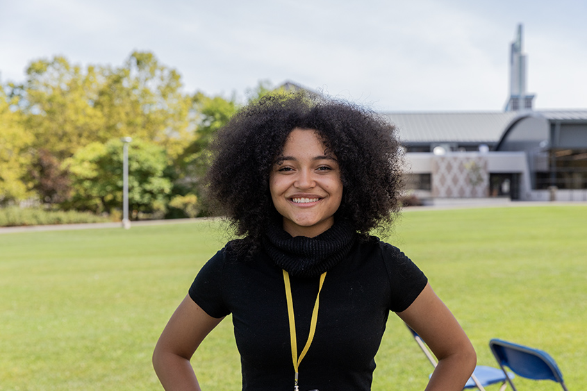 First-year student Marley Soleil is voting for the first time.