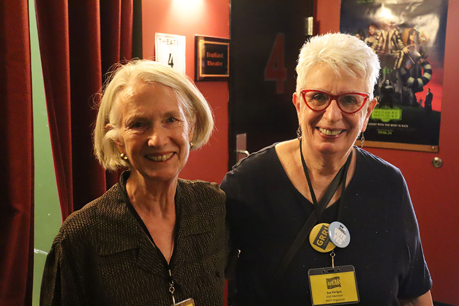 From left, Caroline Cox and Sue Perlgut are co-founders of the Reproductive Rights Film Festival. Perlgut is also a member of End Abortion Stigma.
