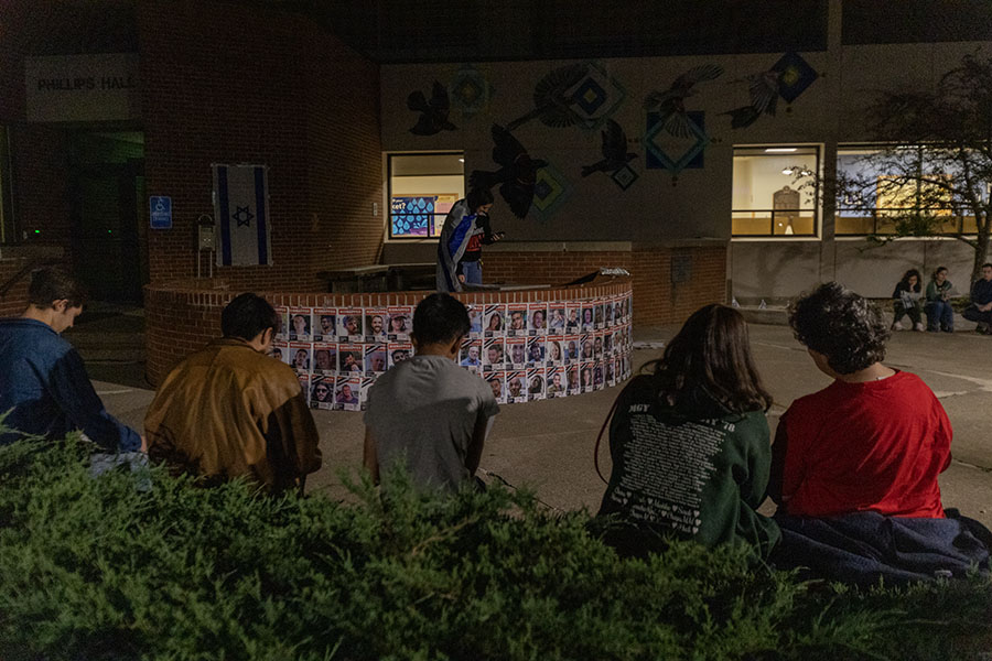 Students and faculty gathered at the Free Speech Rock to share their experiences of the past year since the Oct. 7, 2023 attacks in Israel. The gathering was hosted by Ithacans for Israel. 