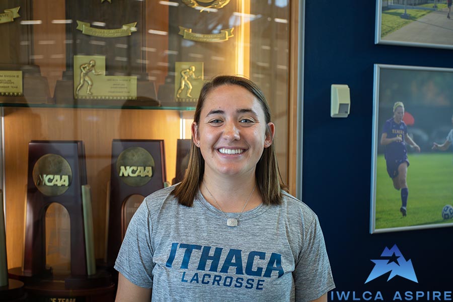 Madison Mulligan, assistant coach for the Ithaca College women's lacrosse team, was among a select group of coaches to join the IWLCA Aspire Program. The program seeks to advance coaches' professional expertise.