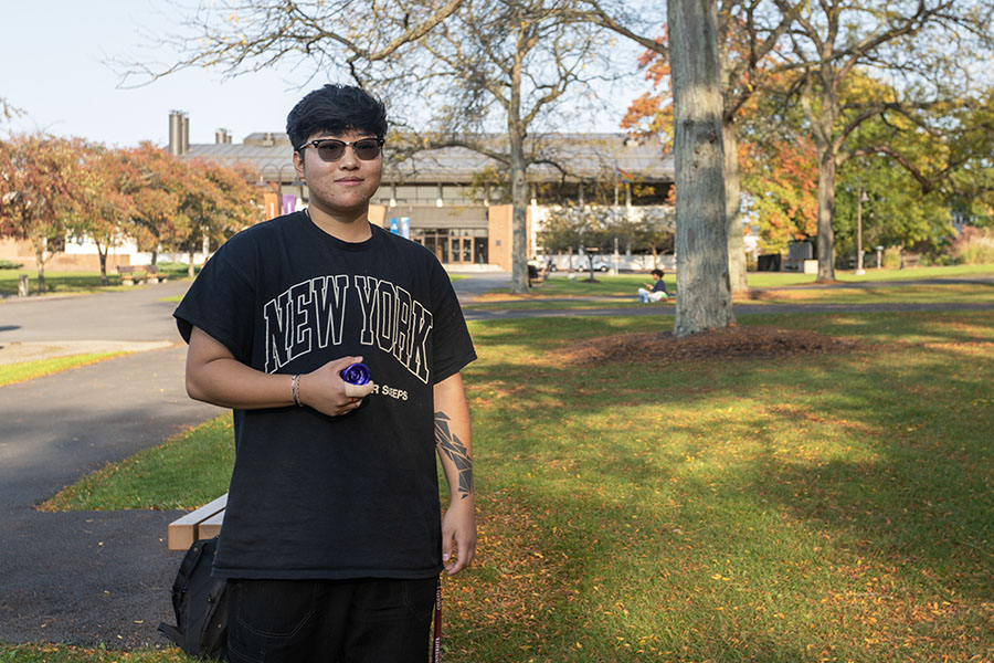 First-year student Ashton Spinale has been going out to the Quad and showcasing his yo-yoing skills as students walk to class. 