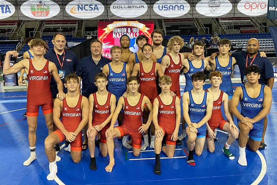 Pictured in the top left, Ryan Ciotoli '02 was hired as the first head coach of the Ithaca College women's wrestling program. Before his hiring, Ciotoli previously coached local club teams around Ithaca.