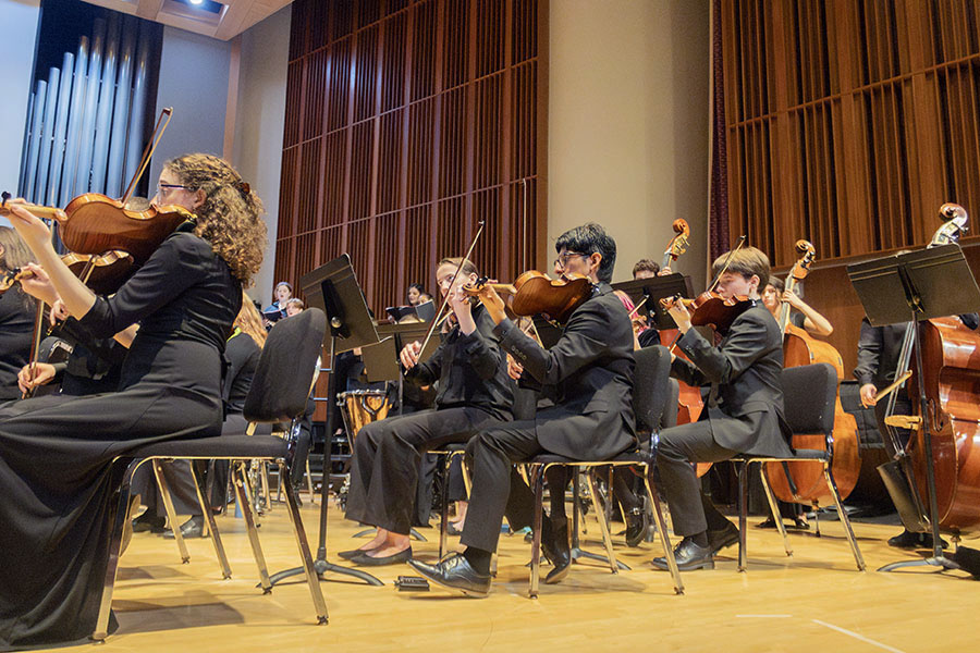 Students from the Ithaca College Symphony Orchestra performing several numbers dedicated to the life of Martin Luther King Jr. 