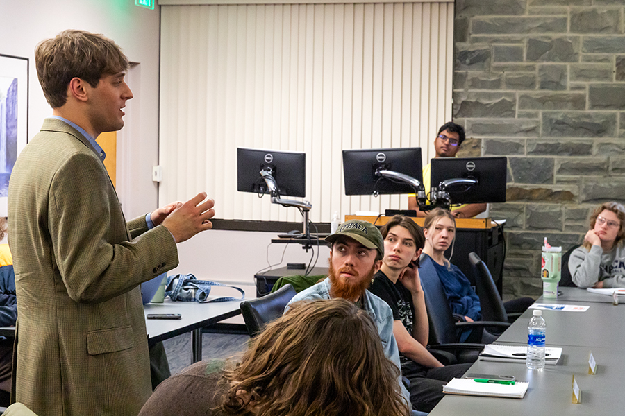 Junior Caleb Cackowski, vice president of communications, said he wants the council to have a stronger presence on campus — a goal that SGC has continually strived for. He suggested holding more events like the SGC’s Fall 2024 Town Hall to achieve improved campus outreach. 