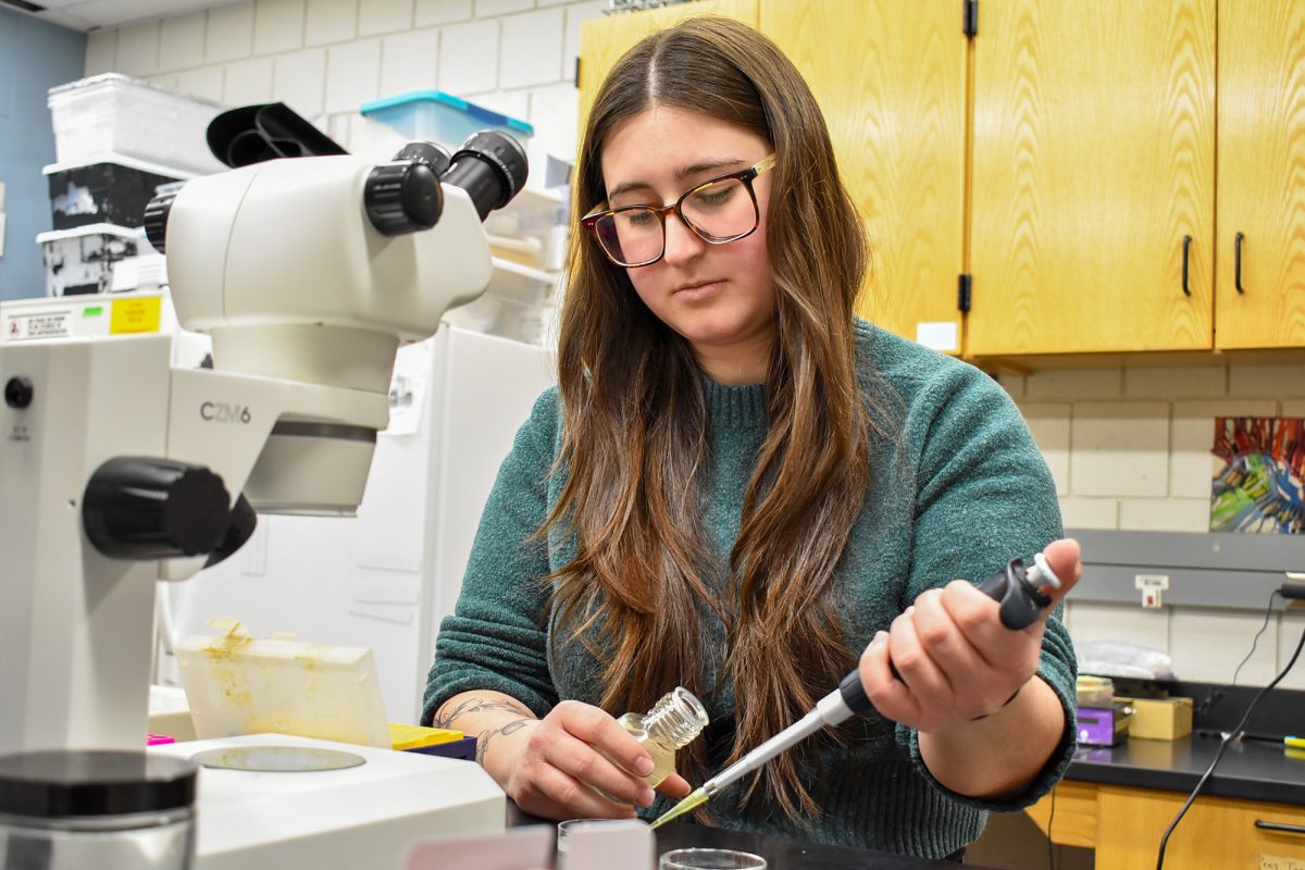 Sophomore biology major Ava Remoll said NIH funding helps the college support events where students can get experience in scientific work like the Department of Biology’s annual undergraduate research conference.