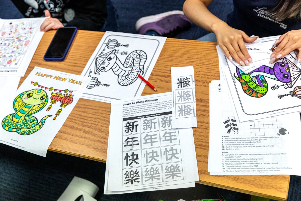 IC Mixed Lunar New Year celebrations for The Year of the Snake, with coloring and crossword puzzles. This event was held at the ALS Lounge in West Tower.