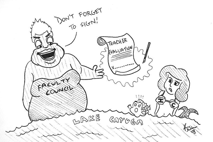 Shuldman's cartoon from the Oct. 22, 2007 edition of The Ithacan. 