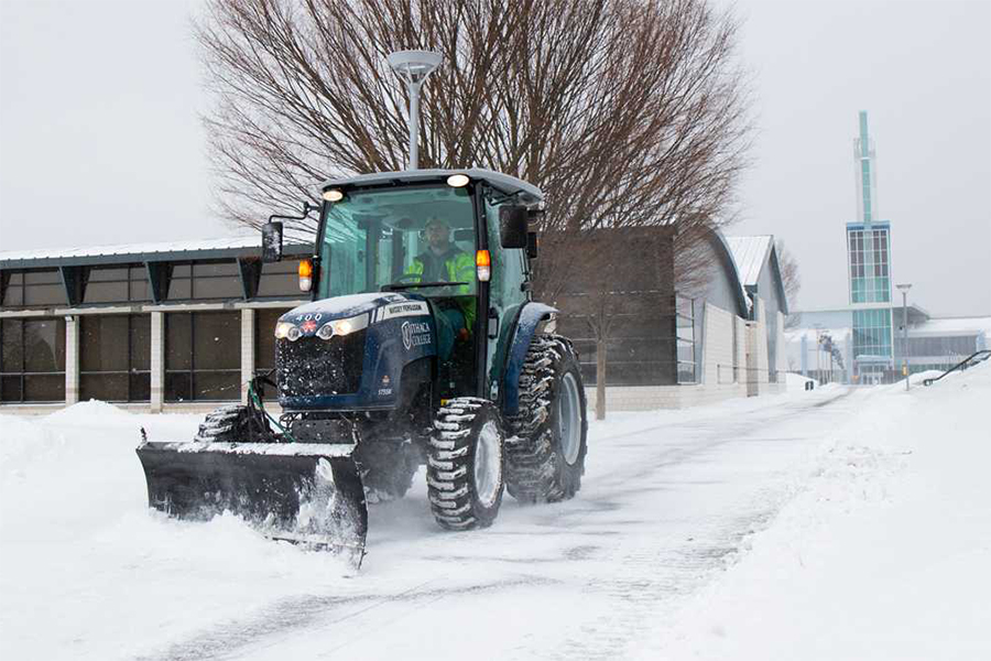 An alert from the Ithaca College Alert Emergency Notification System sent at 7:55 p.m. Feb. 16 informed the campus community that the Office of Facilities’ crews are treating roadways and walkways on campus.