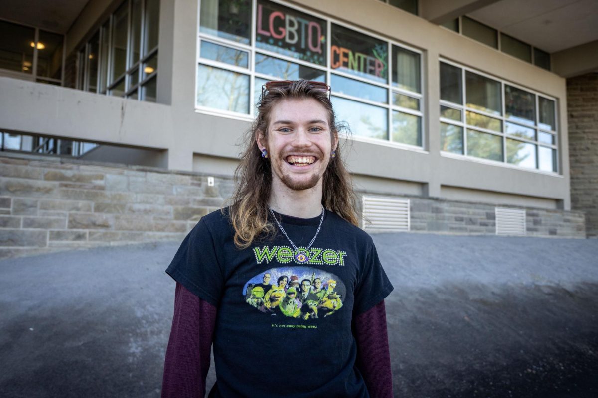 February Shneck, student employee at the Center for LGBT Education, magnifies trans student's voices with their idea for the annual Trans Visibility Exhibition.