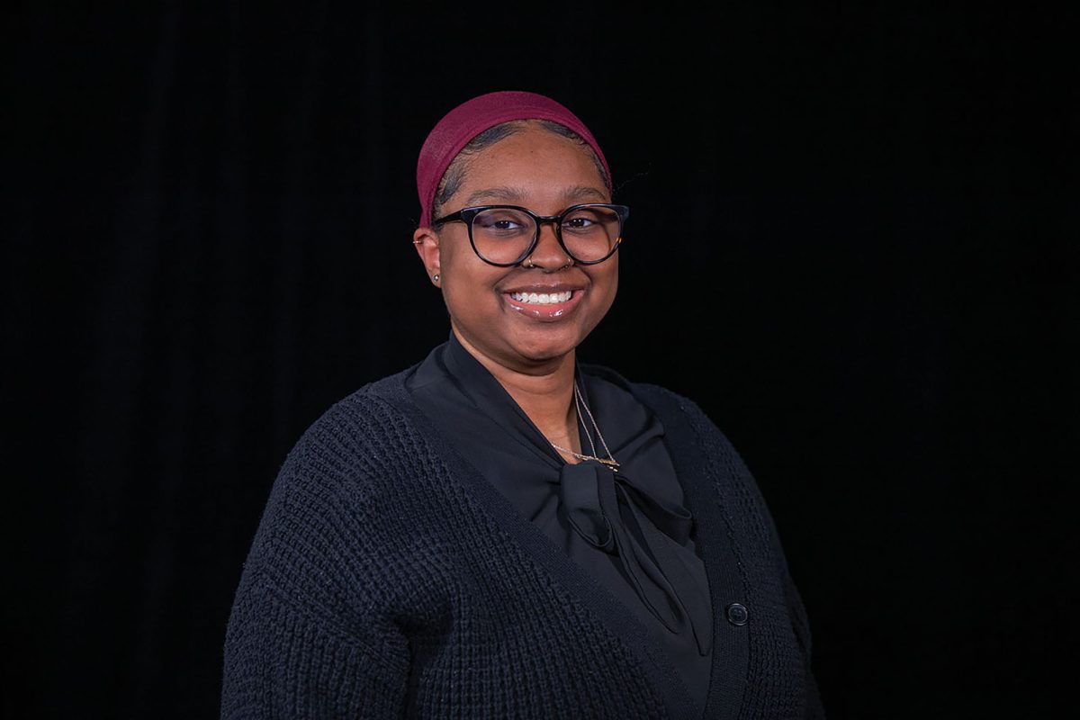 Senior Umu Barry is approaching a degree in health sciences with a pre-med concentration, which she hopes to use to become a pediatrician and continue her passion for community building. 