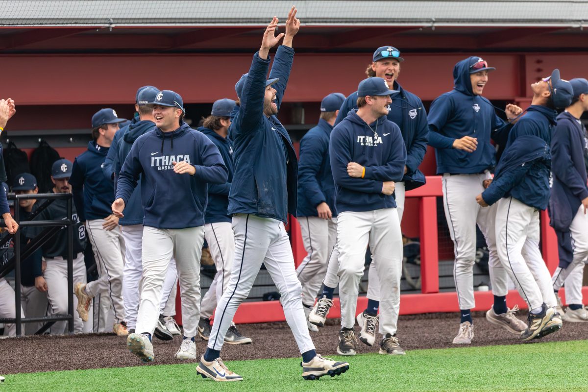 The Bombers celebrate a play during the game