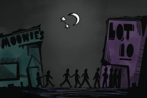 Five Ithaca College students share their experience on a night out on The Commons between popular picks Moonies Bar and Nightclub and Lot 10.