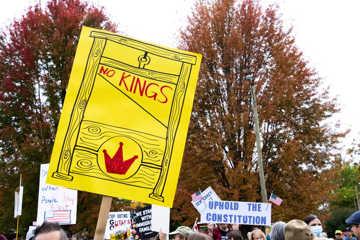 The protest site in Washington Park was also an opportunity for people to learn about community-led initiatives in support of several causes central to the “No Kings” protests by visiting tables that hosted local activist groups and organizations.